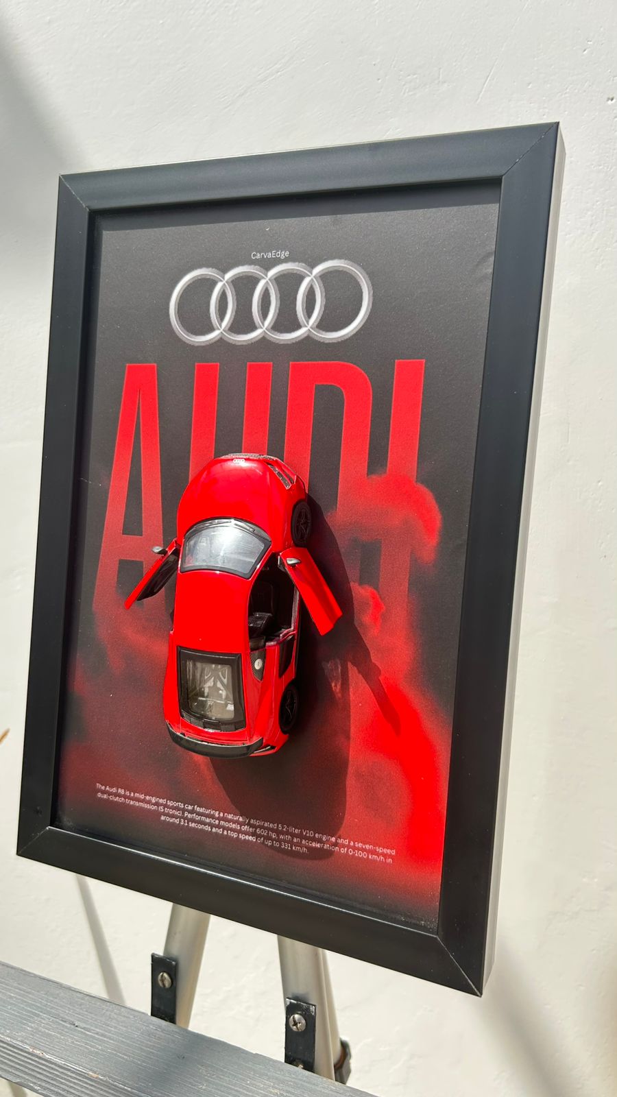 Audi R8 – 1:36 Scale Model in Premium Frame