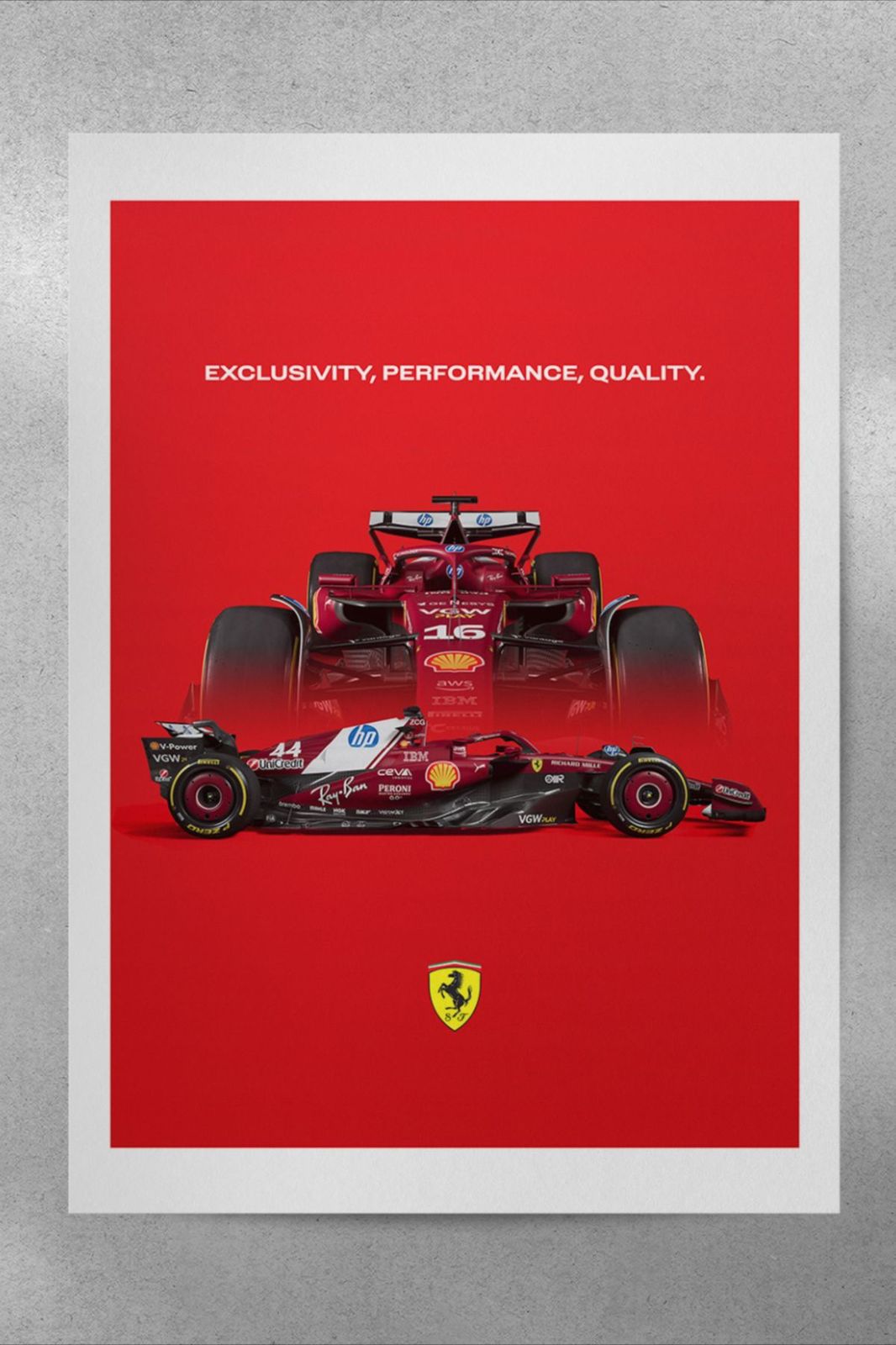 Ferrari F1 – Formula 1 Racing Poster