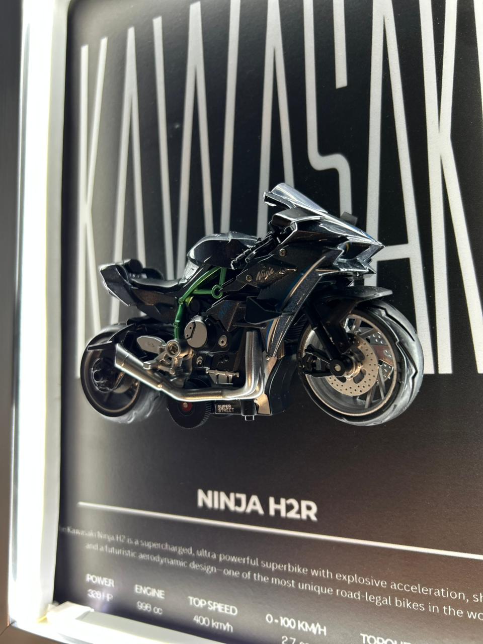 Black Kawasaki Ninja H2 – 1:12 Scale