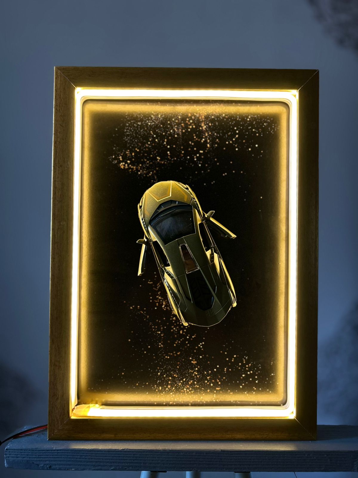 Lamborghini Sian – 1:32 Diecast Model in Neon Light Shadow Frame