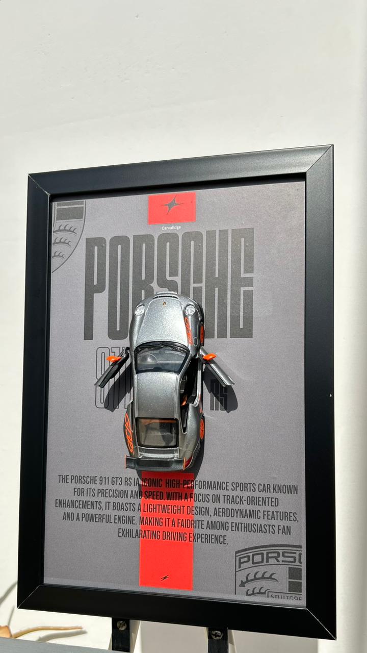 Porsche 911 GT3 (Grey) – Licensed Premium Display Frame