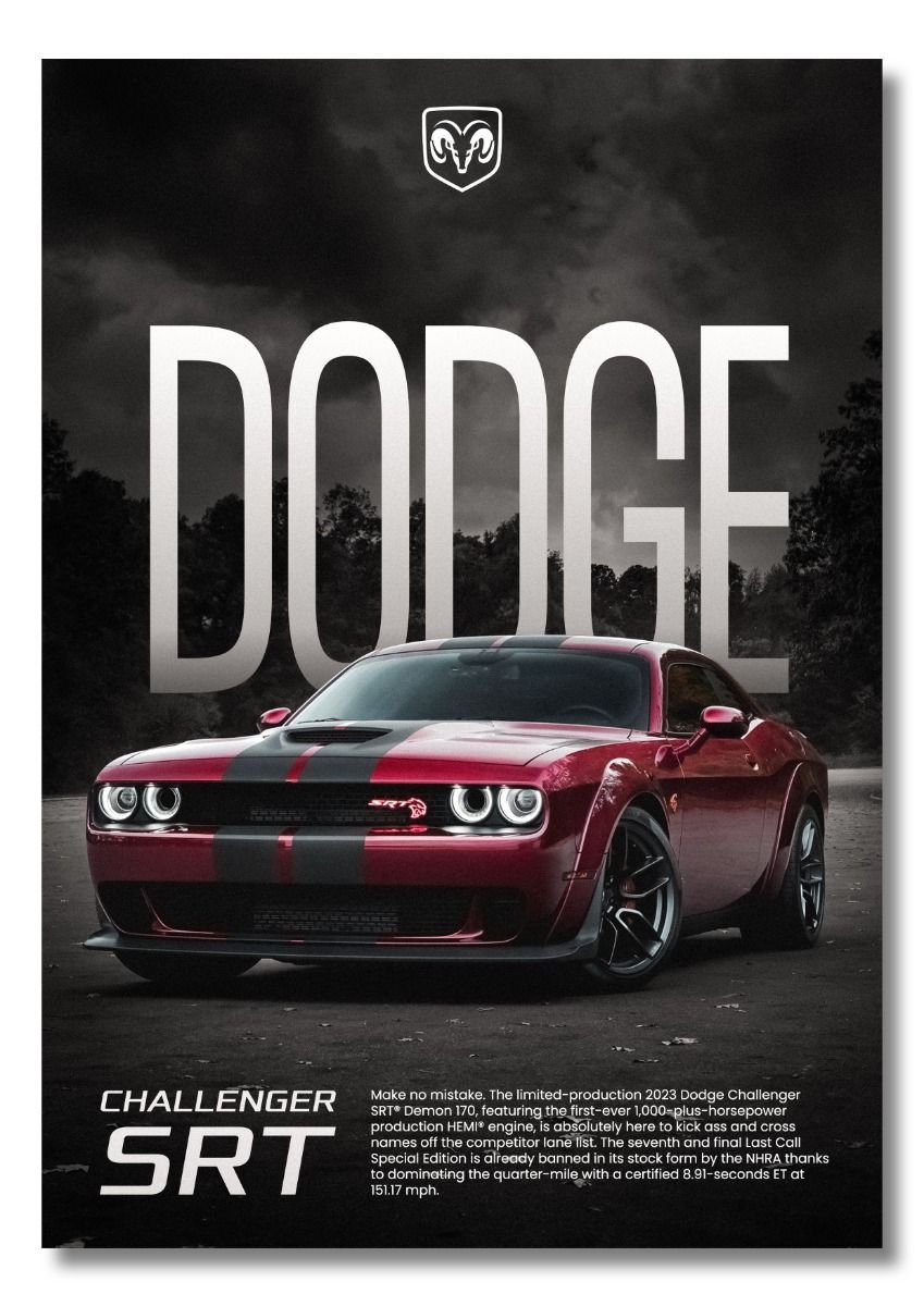 Dodge Challenger – Premium Automotive Poster
