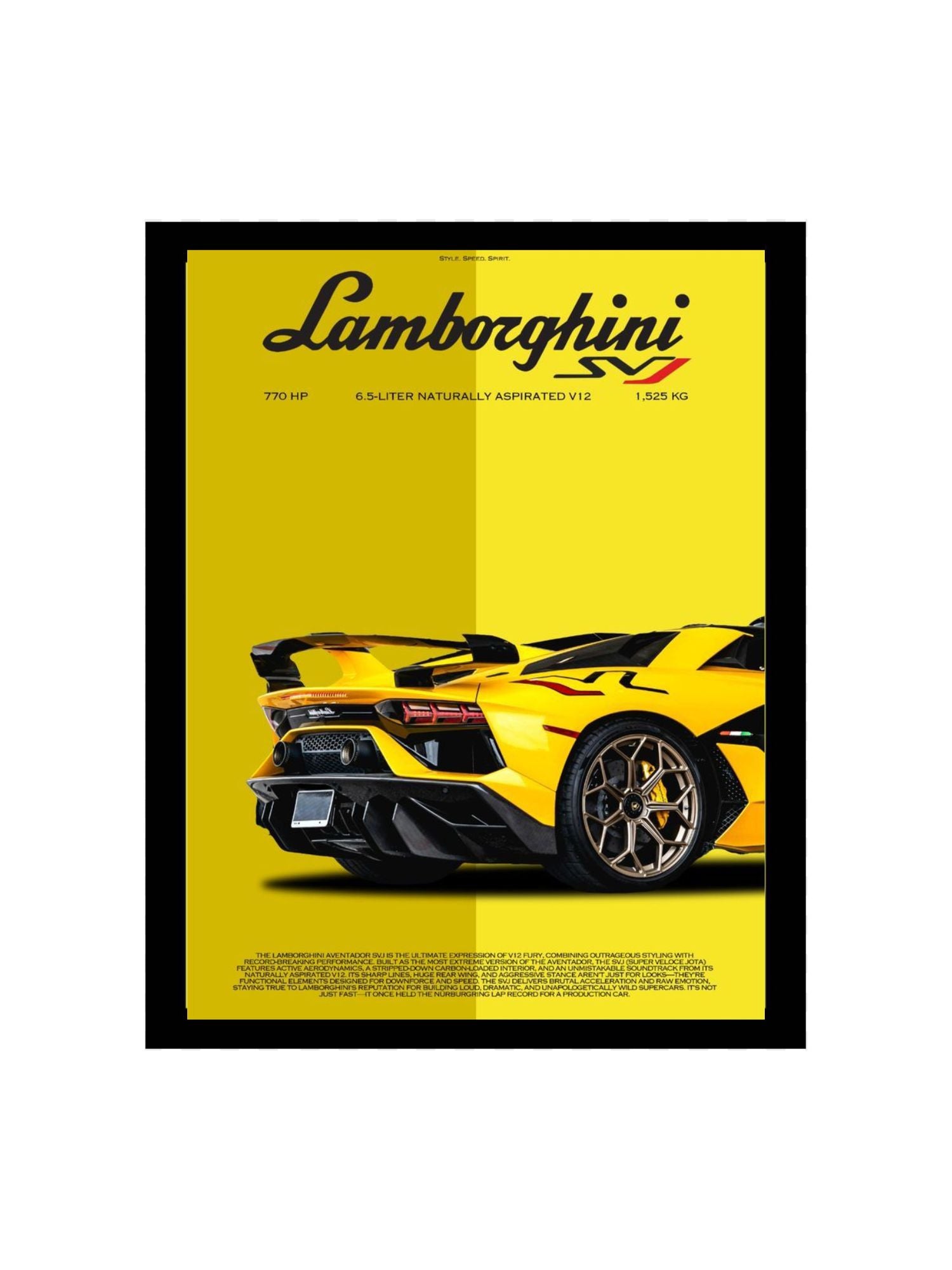 Bold. Untamed. Iconic — Lamborghini Poster