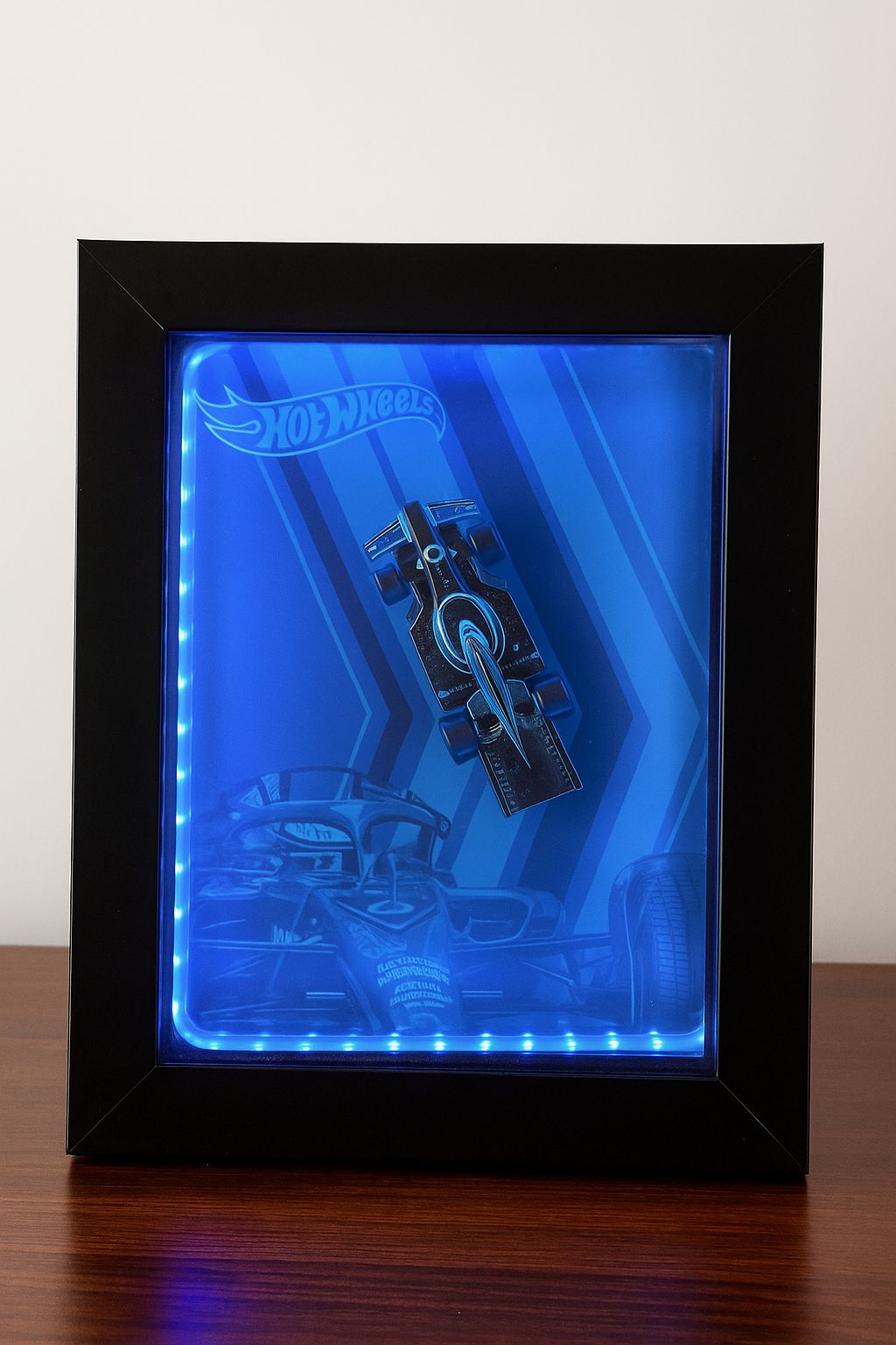 CarvaEdge — Premium Hot Wheels Shadow Frame (Blue F1 Edition)