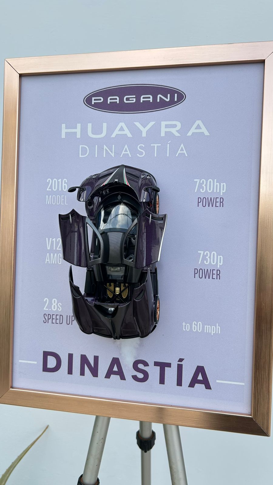 Pagani Huayra 8” Diecast Model – Premium Mounted Frame