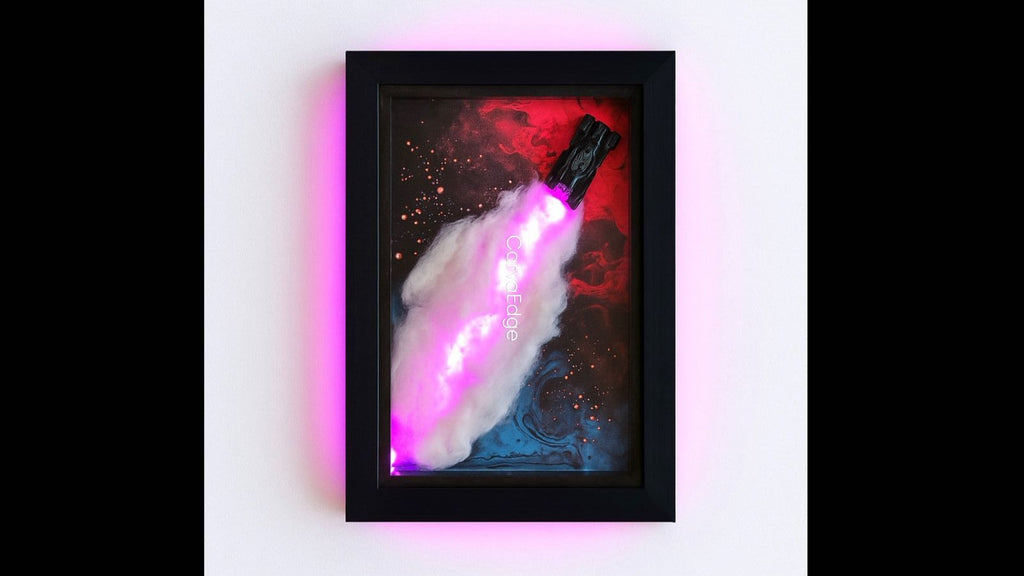 🔥 CarvaEdge — 3" Hot Wheels Neon Smoke Shadow Frame (8×12”)