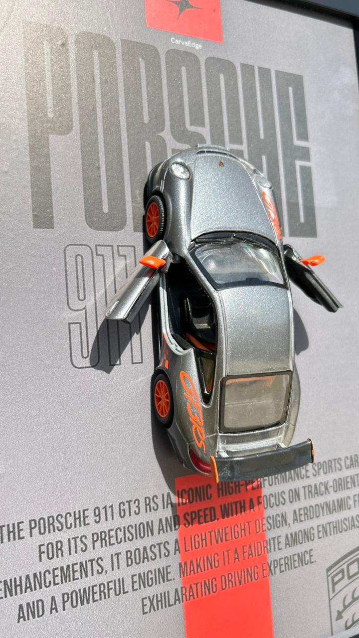 Porsche 911 GT3 (Grey) – Licensed Premium Display Frame
