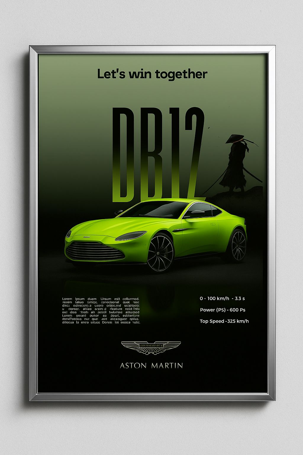 Aston Martin DB12 – Luxury Automotive Poster