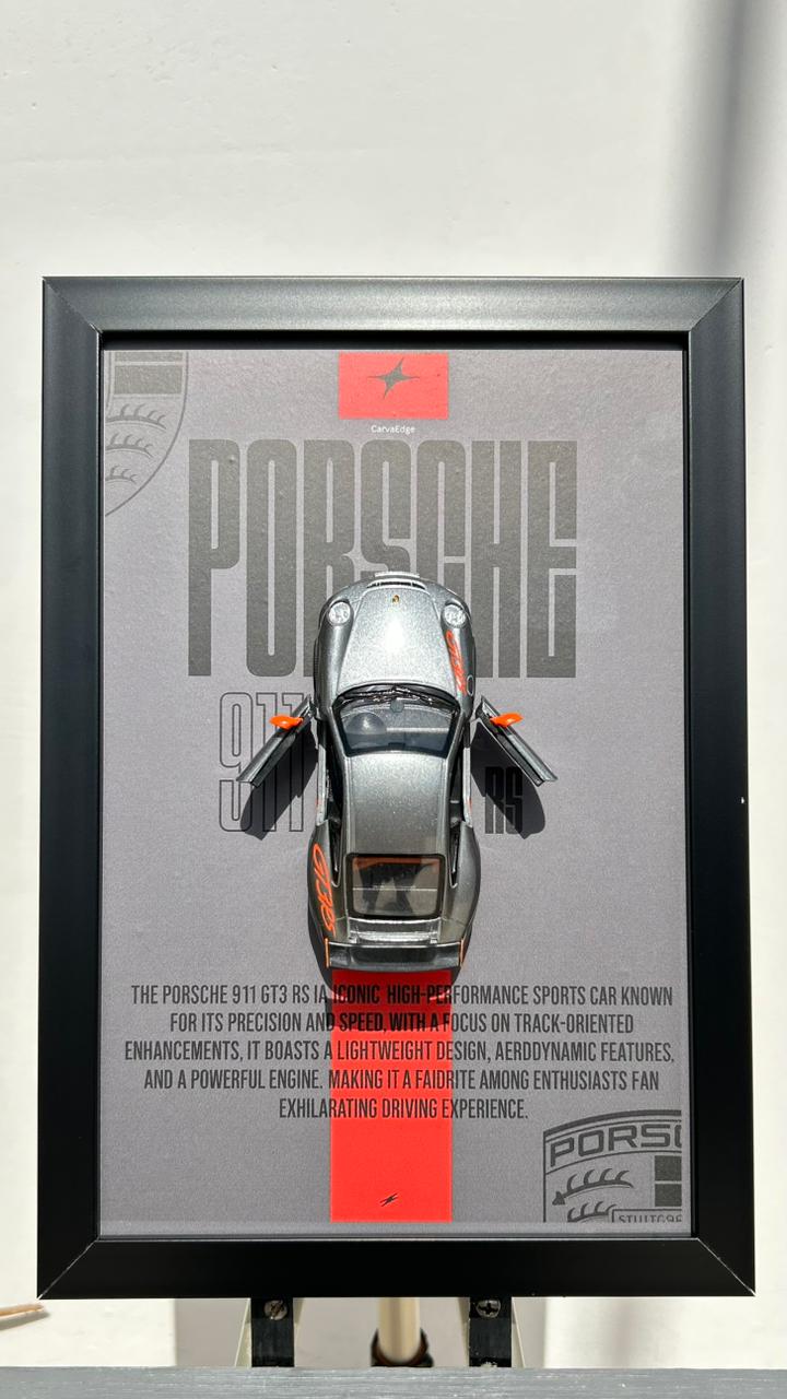Porsche 911 GT3 (Grey) – Licensed Premium Display Frame